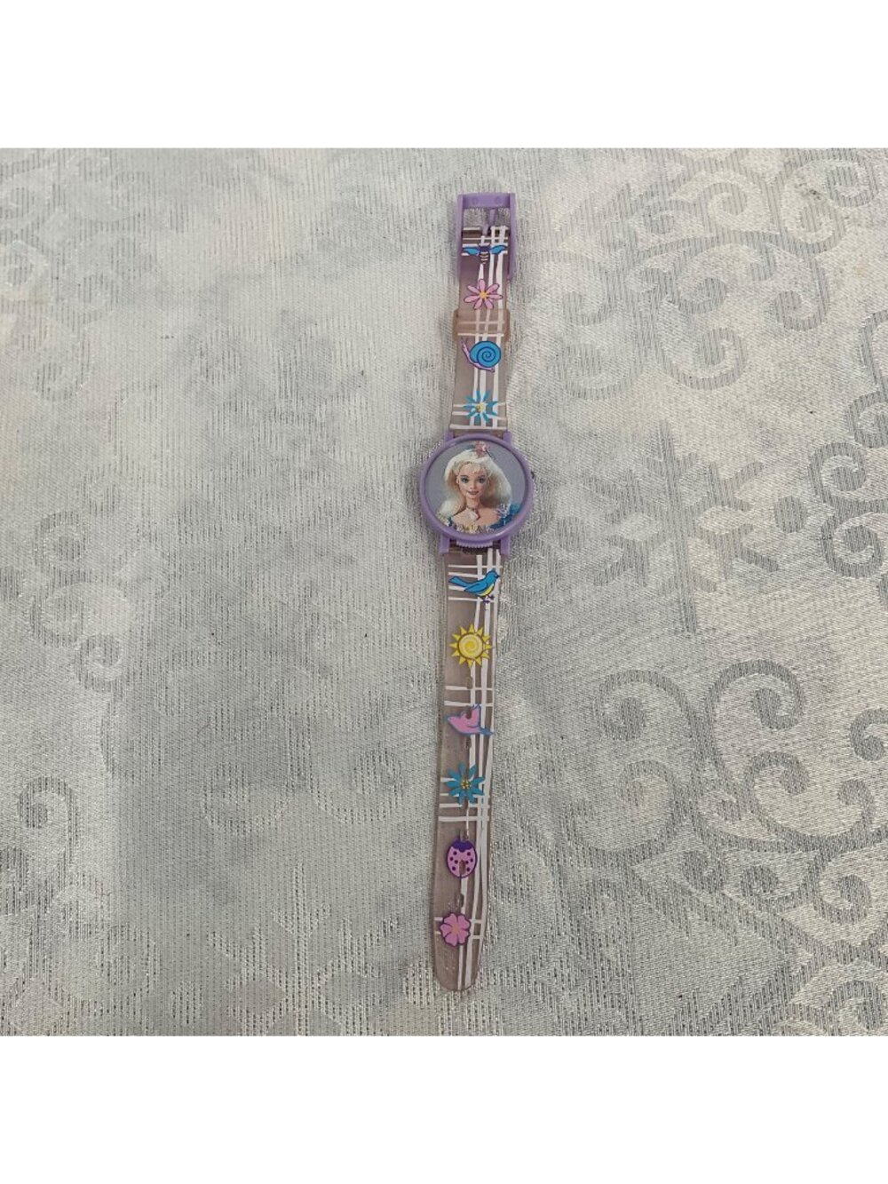 Barbie Digital Watch‎ With Flip Cover Purple Strap 90s Design